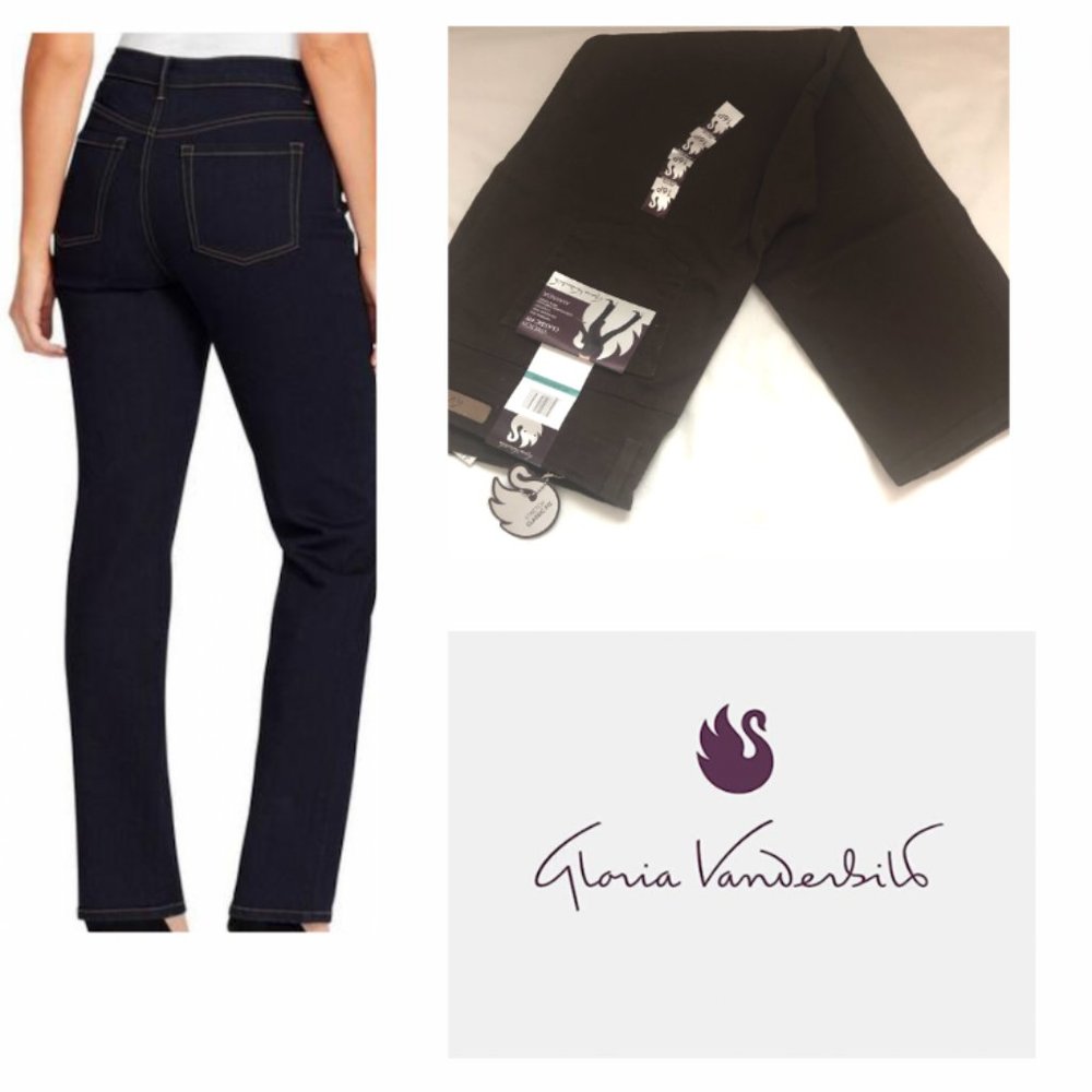 NWT Gloria Vanderbilt Classic Stretch Fit 16P Brown jeans